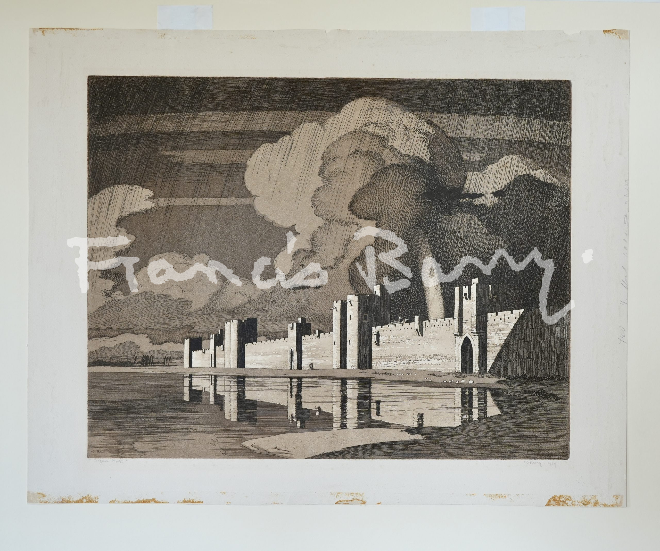 Etching, Sepia