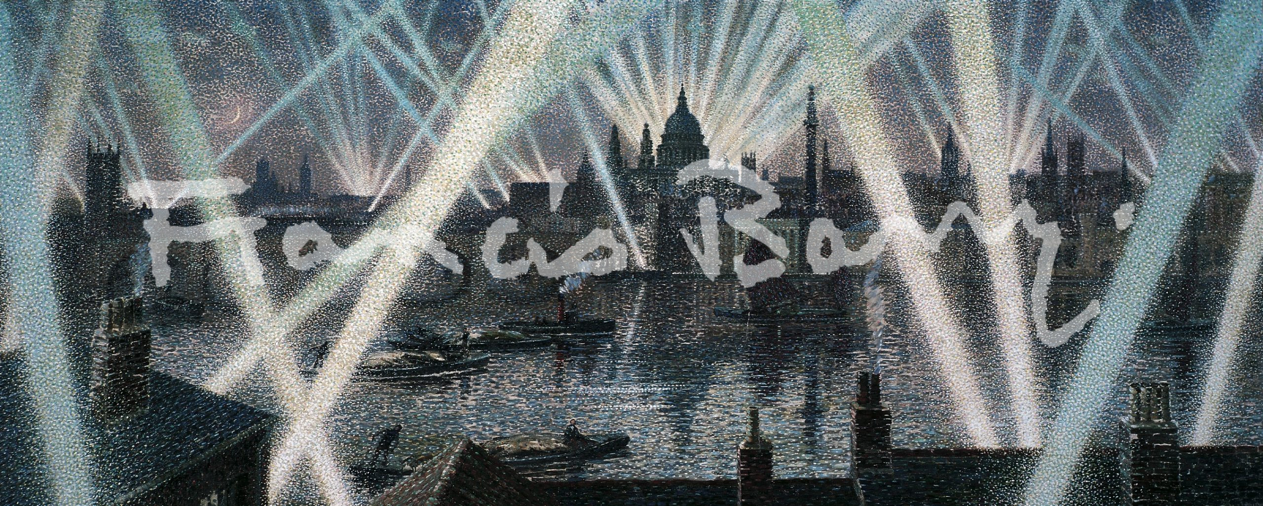 Pointillism, War, Oil on Canvas, London, Searchlight