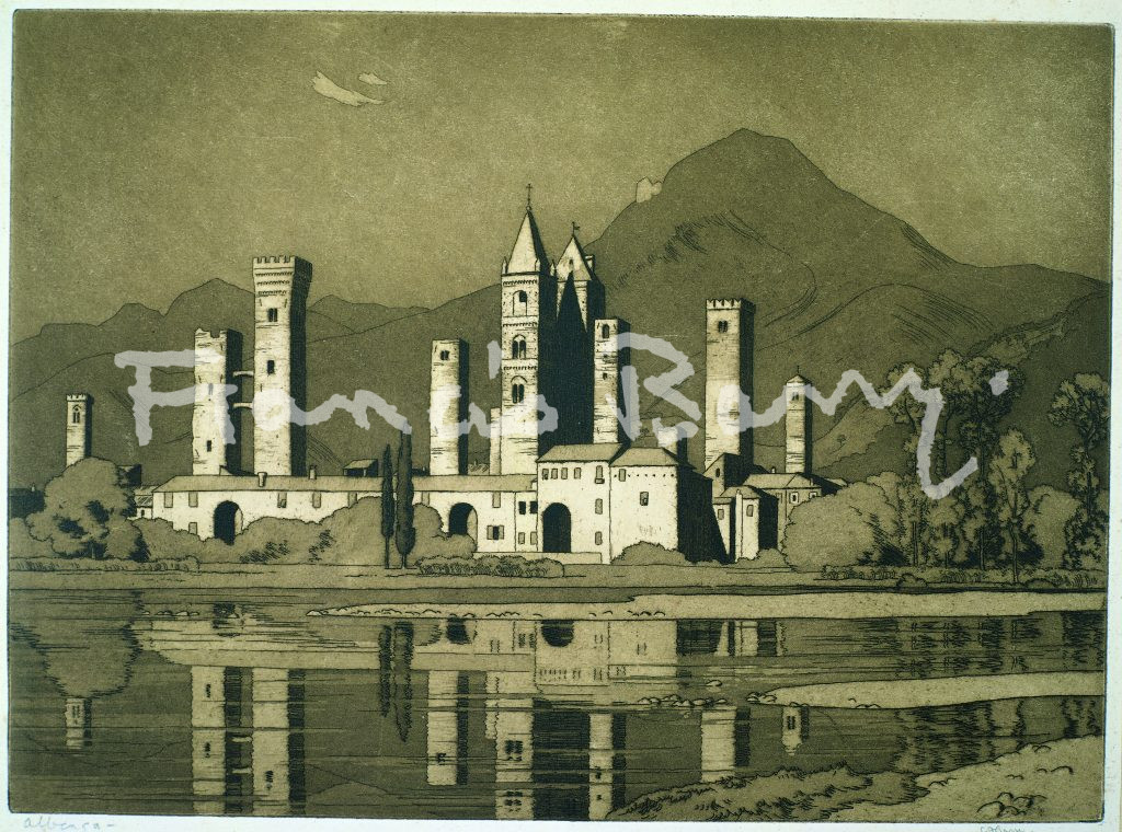 Etching, Sepia, Albenga