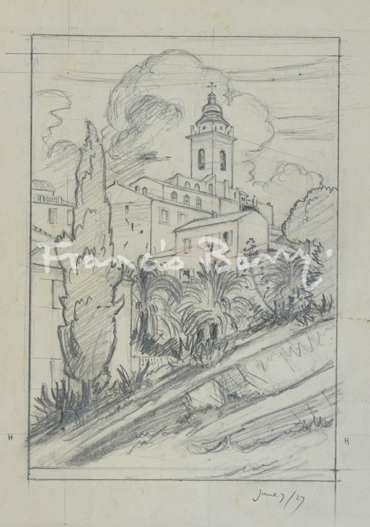 sir claude francis barry, sir claude francis barry, drawing, charcoal, bordighera, italy