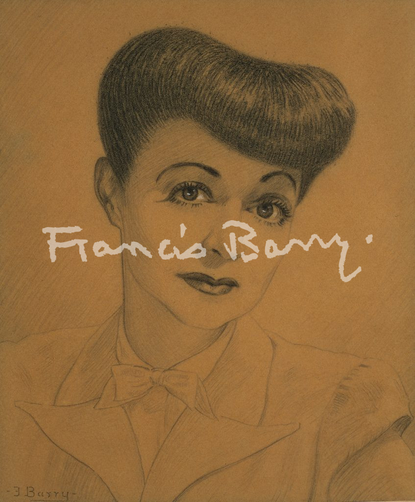 sir claude francis barry, drawing, charcoal, portrait