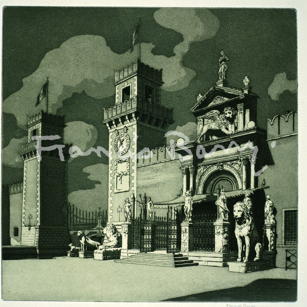 Etching, Sepia, Venice